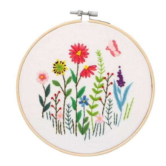 4 Inch Round Bamboo Embroidery Hoop,1 Pcs Mental Cross Stitch Hoop Ring for Hand Sewing, DIY Craft Kits, Needlework Art Project Gift for Beginners and Adults HYG