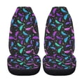 thumbnail image 3 of Xoenoiee Halloween Car Decoration Automotive Seat Covers Front Seats Only 2 Pack, Bat Pattern Universal Car Seat Cushion Cover Auto Interior Accessories, 3 of 6