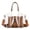 Brown, variant on Modisza Women's Clear Tote Bag Fashion Crossbody Shoulder Purses Water Proof Travel Work Handbags Ladies Stadium Events Satchel White