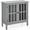 Gray, variant on Costway Storage Buffet Cabinet Glass Door Sideboard Console Table Server Gray
