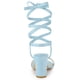 thumbnail image 3 of Sandalias Cordón Arriba Talón Grueso Para Mujer Allegra K Cielo azul 37, 3 of 6