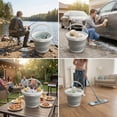 thumbnail image 6 of GadgetNestUSA Collapsible Bucket 5L, Foldable Silicone Water Pail with Handle, Portable Space Saving Bucket for Cleaning, Camping, Car Wash, Fishing, Travel, Durable Lightweight Utility Container, 6 of 8