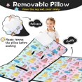 thumbnail image 3 of Princess and Flower Gradient Pattern Toddler Nap Mat with Pillow & Blanket, Soft Sleeping Mat for Preschool Daycare Travel Sleepovers, 3 of 6