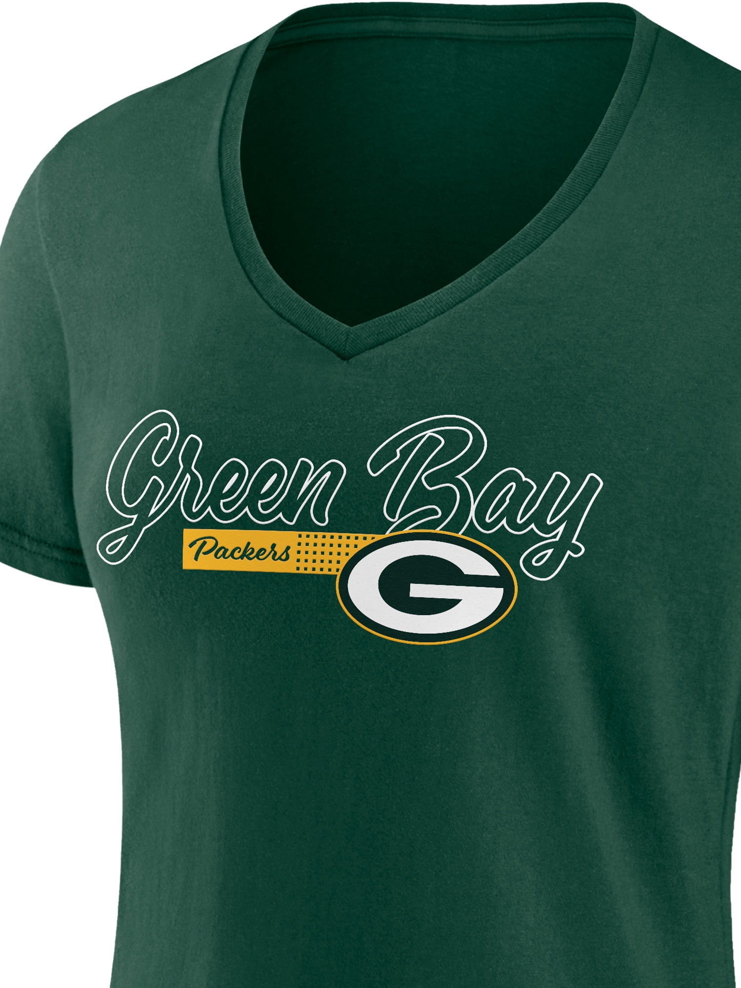 NFL Green Bay Packers Women's Cotton Green Short Sleeve T-Shirt