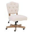 thumbnail image 1 of Pemberly Row Chaise de Bureau Pivotante Contemporaine Rembourrée en Bois, Beige, 1 of 14
