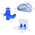thumbnail image 3 of Tapones Para Los Oídos De Natación Deportes Acuáticos Tapones para los oídos de natación de silicona suave Juego de pinzas para la nariz Tapones para los oídos insonorizados (Azul), 3 of 3