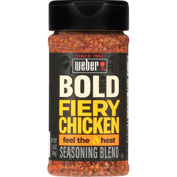 Weber BOLD Fiery Chicken Seasoning, Chicken Seasoning Blend, 5.8 oz Shaker Bottle