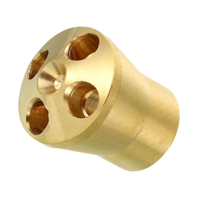 Unique Bargains Brass Liquid Distributor, 1/2 x 1/4 Inch 4 Hole Copper Joints Refrigerant Liquid Separator