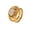 Gold, variant on Women's Stainless Steel Trendy Round Cubic Ziron Signet Ring Double Layer Rope Party Ring Gold Size 8