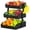 3-Tier Black, variant on Bamboo Fruit Basket for Kitchen - 2 Tier Fruit Bowl, Large Holder With Banana Hangers, Idea For Vegetable Storage, Bread Display, Snack Organizer (White)