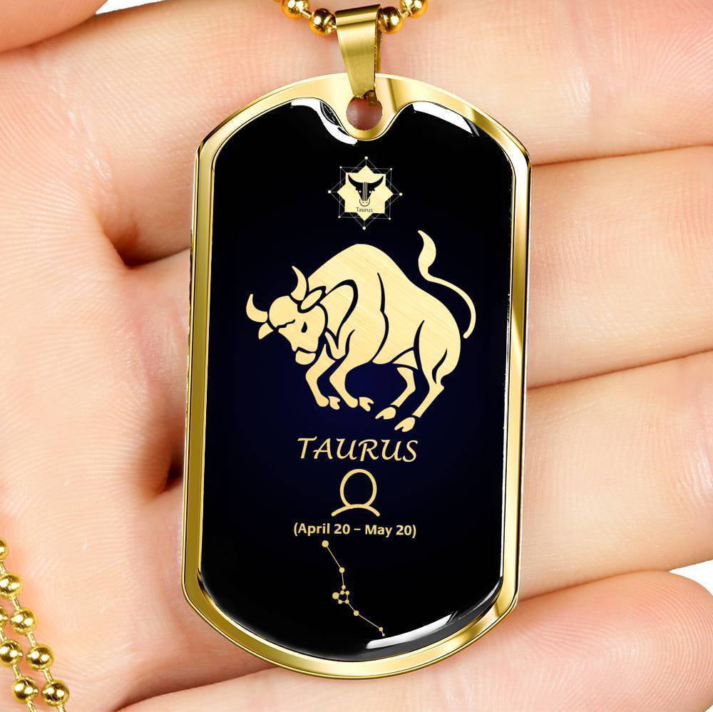 10K or 14K Yellow Gold & Onyx Taurus Zodiac Pendant | Midwest Family Jewelry