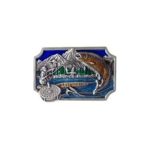 fly fishing belt buckle