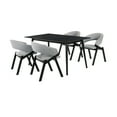 thumbnail image 2 of Westmont and Talulah Grey and Black 5 Piece Dining Set, 2 of 8
