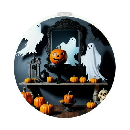 

Night Lights Plug Into Wall [2 Pack] Night Light for Kids LED Nightlight with Dusk to Dawn Sensor for Bathroom Decor Children Room Halloween Jack-O-Lantern Pumpkin Night Boo