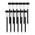 thumbnail image 2 of BizChair 12 Pack Black LED Solar Lights, Weather Resistant Outdoor Solar Powered Lights for Pathway, Garden, & Yard, 2 of 9