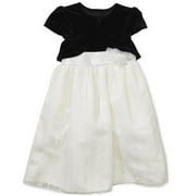 Girls' Dress with Short-Sleeve Bolero
