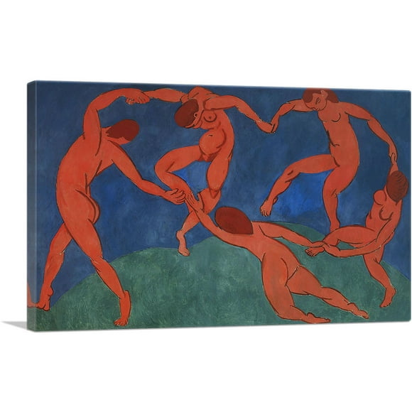 ARTCANVAS Dance 1910 Canvas Art Print by Henri Matisse - Size: 26" x 18" (0.75" Deep)