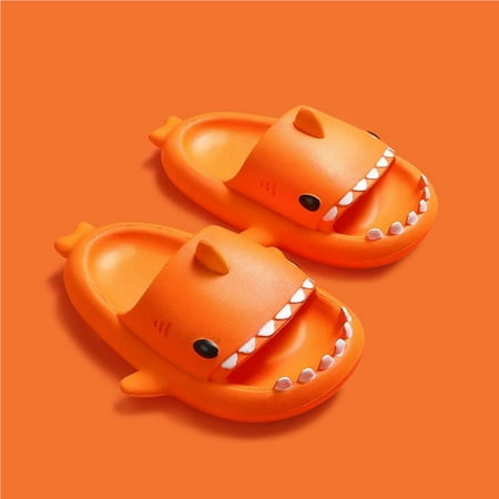 

DTOWER Cartoon Shark Soft Slippers for Kids Simulation Non-Slip Sandals Summer Beach Home Slippers for Garden Bathroom Walk