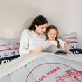 thumbnail image 5 of Feelyou Grey Sports Hemlet Full Size Comforter Sets for Kids, Soccer Athlete Bedding Comforter Set, Modern Cartoon Rugby Reversible Bedding Sets, Super Cozy Room Decor, 3-Piece, 5 of 8