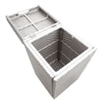thumbnail image 6 of FOA Azur Outdoor Aluminum & Wicker Outdoor Trash Can in Gray 2PC Set, 6 of 13