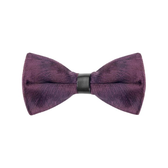 CORBATA DE LAZO AJUSTABLE DE VELVET INSPIRAR CHIC PARA HOMBRES, PRE-ATADA, TAMAÑO ÚNICO, MORADO OSCURO, PARA PROM Y BODA