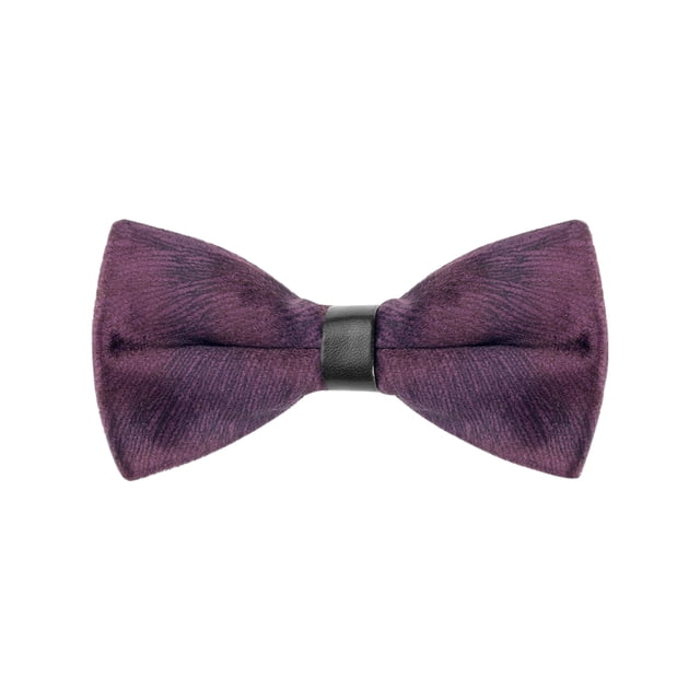 CORBATA DE LAZO AJUSTABLE DE VELVET INSPIRAR CHIC PARA HOMBRES, PRE-ATADA, TAMAÑO ÚNICO, MORADO OSCURO, PARA PROM Y BODA
