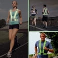 thumbnail image 5 of Chaleco reflectante para correr, paquete de 2, chaleco de seguridad ajustable de alta visibilidad para ciclismo nocturno, senderismo, jogging, paseos con perros, verde y rosa, 5 of 5