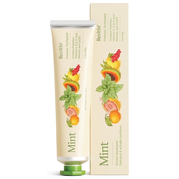 Revitin Fluoride-Free Prebiotic Mint Toothpaste, 3.4 oz