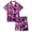Purple, variant on Weebloom Halloween Toddler Girls' Pajama Sets Outfits 2 Piece Set Short Sleeve Button Down Shirt And Shorts Casual Elastic Waist Sleepwear Nightwear Pjs Loungewear Blue 2-3 Years