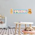 thumbnail image 1 of KIDS ROOM - Multicolored English Alphabet Letters Educational Decal Art Sticker Kids Toys Alphabet Cubes Teddy Bear Design Kids Bedroom Vinyl Wall Decal 30" x 6", 1 of 5