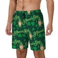 thumbnail image 2 of Balery St Patrick's Day9 Mens Swim Trunks Swim Shorts for Men Quick Dry Inseam Beach Shorts with Compression Liner Pocket-XX-Large, 2 of 9