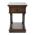 thumbnail image 3 of Tribeca Drawer Chair Side Table in Brown, 3 of 5