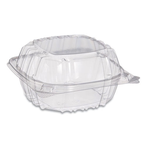 ClearSeal Hinged-Lid Plastic Containers, 5.8 x 6 x 3, Clear, Plastic, 125/Pack, 4 Packs/Carton | Bundle of 2