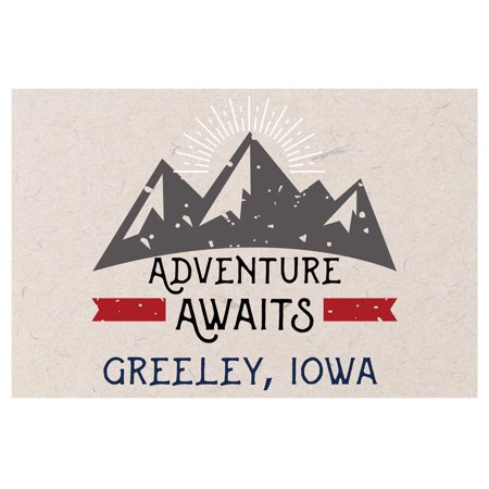 

Greeley Iowa Souvenir 2x3 Inch Fridge Magnet Adventure Awaits Design