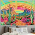 thumbnail image 2 of Chilfamy  Mountain Tapestry Sun Tapestry Desert Cactus Tapestry Nature Landscape Tapestry Space Planet Aesthetic Stars Tapestry Wall Hanging for Bedroom 40x30inch, 2 of 6