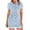 Light Blue, variant on Short Sleeve Denim Rompers for Women Button Casual Jumpsuits with Pokcet