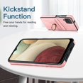 thumbnail image 4 of Nalacover for Samsung Galaxy A12 5G 6.5 inch Wallet Back Case,Luxury PU Leather Soft TPU Anti-Drop Shockproof Two Card Slots with Finger Ring Holder Kickstand Ultra Slim Phone Cover.Pink, 4 of 8