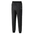 thumbnail image 2 of JUUYY Men's Fleece Active Fleece-Lined Waterproof Pants Melly Charm Fleece Solid Color Pants m Fleece Joggers Black XL, 2 of 7