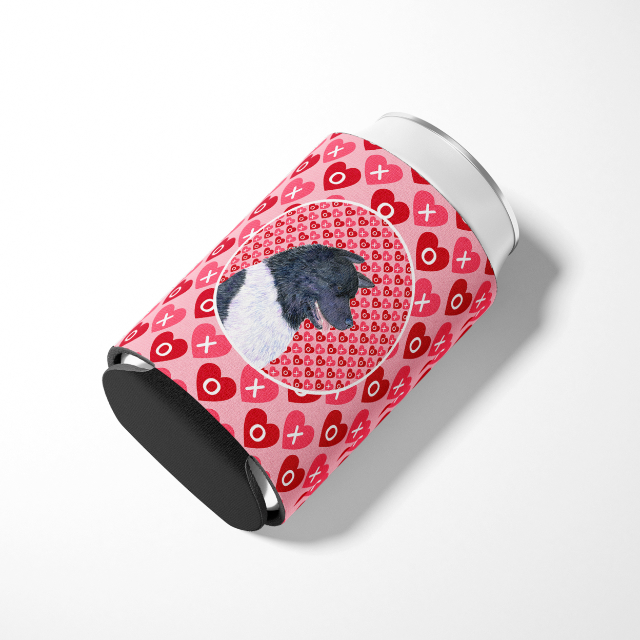 Akita Hearts Love and Valentines Day Portrait Can or Bottle Hugger