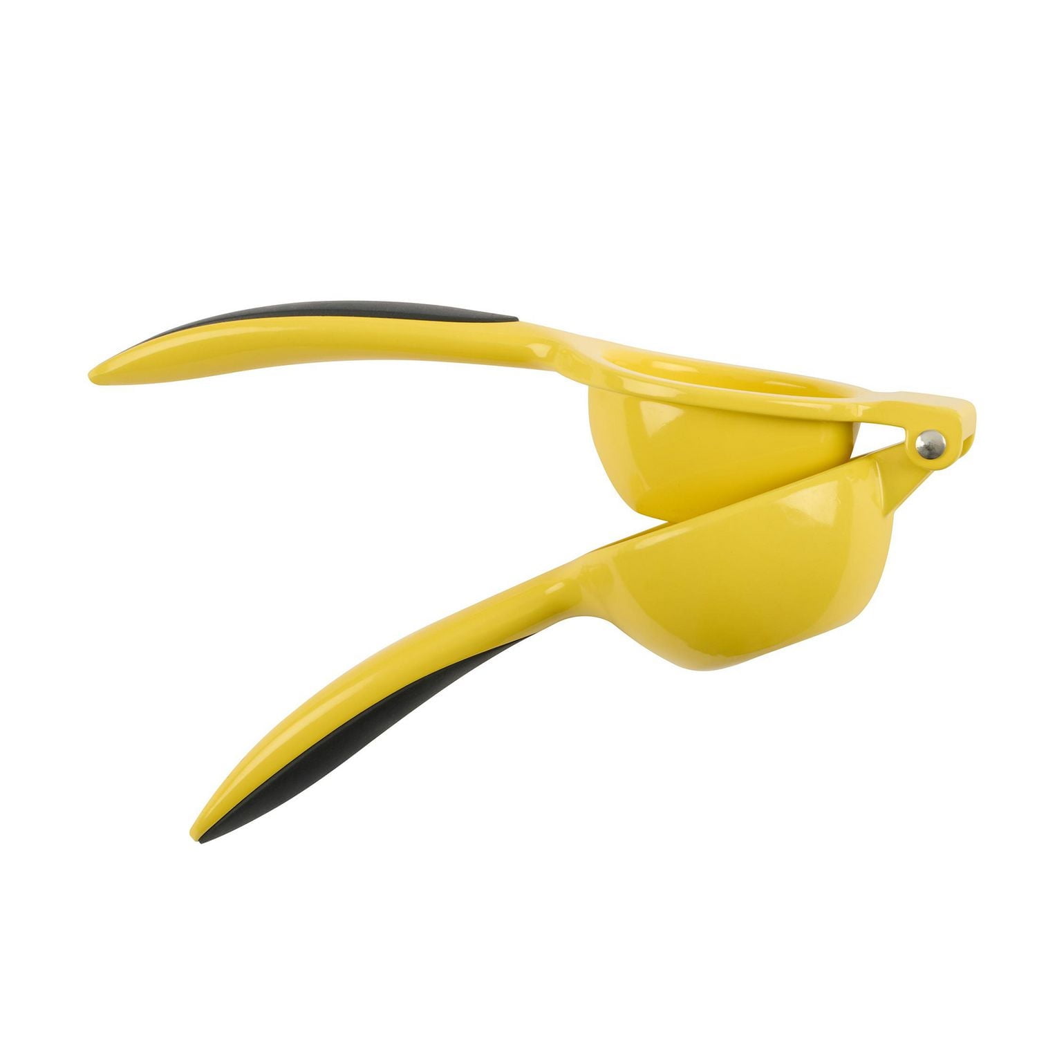 Mainstays 8.5" Manual Lemon Juicer, Heavy-Duty Diecast Aluminum with Comfort Grip Handles, Yellow, Lemon Squeezer