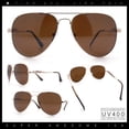 thumbnail image 2 of Womens Oversized Jaguar Jewel Hinge Arm Metal Rim Fashion Sunglasses Gold - Solid Brown, 2 of 8