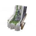 thumbnail image 3 of Lemur Soft Flannel Fleece Throw Blanket, Ring Tailed Madagascar Animal Forest Nature Illustration, Cozy Plush for Indoor and Outdoor Use, 50" x 60", Grey Lime Green, by Ambesonne, 3 of 5