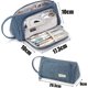 thumbnail image 2 of Estuche de 3 compartimentos, estuche de gran capacidad, estuche grande, azul claro, 2 of 5