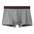 thumbnail image 2 of zeranth Men Underpants Moisture-Wicking Mid-rise Solid Color Cotton Fabric Breathable Comfortable Boxer Briefs with Contrasting Waistband, 2 of 7