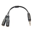 thumbnail image 1 of 3.5mm Earphone Headphone Male to 2 Female Y Splitter Audio Mic Adapter Cable For, 1 of 7