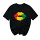 thumbnail image 5 of Camiseta de Cuello Redondo Impresa Nueva Moda Casual de Manga Corta de las Mujeres, Mezcla Ligera de Poliéster para la Primavera, 5 of 6