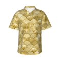 thumbnail image 1 of Bingfone Mermaid Fish Scale for Men's Short Sleeve Button Down Shirts Hawaiian Beach Shirt,Large, 1 of 7