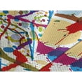 thumbnail image 4 of Ambesonne Grunge Quilted Bedspread Set 3 Pcs, Colorful Ink Splash Display, Queen Size, Multicolor, 4 of 5