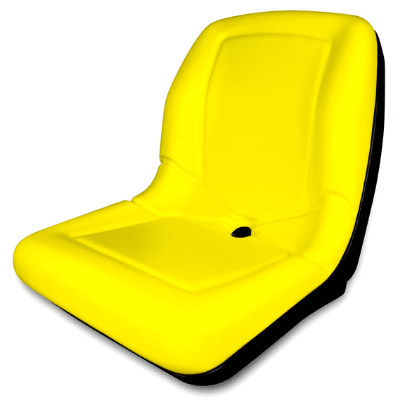 TRAC SEATS High Back Seat Durable and Ergonomic Automotive Specialty Part, Vinyl Yellow, 14 lb