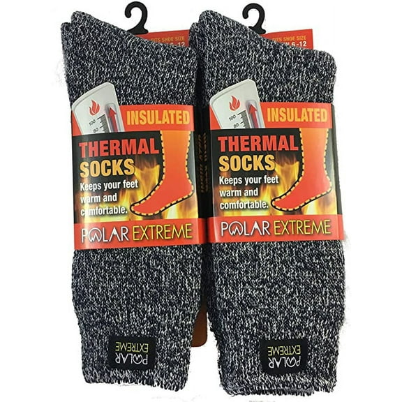 Polar Extreme Insulated Thermal Socks with Fleece Lining Pack of 2 light blue
